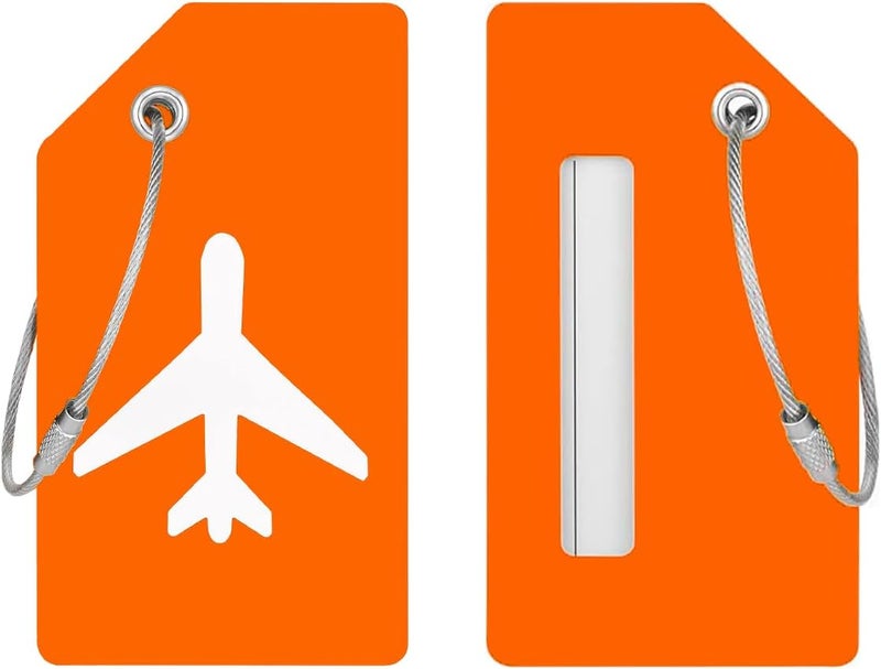 JOIKIT 2 Pack Silicone Luggage Tag for Suitcases with Stainless Loop with Name ID Card Perfect to Quickly Spot Baggage Handbag Luggage Travel Suitcase (Multicolored 8 Pack) - Image 2